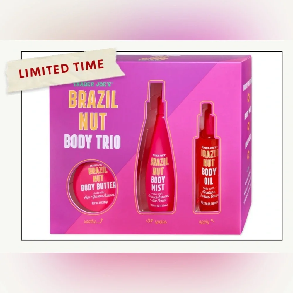 𝐀𝐃𝐃-𝐎𝐍 𝐎𝐍𝐋𝐘 𝐃𝐮𝐫𝐢𝐧𝐠 𝐒𝐡𝐨𝐰 Trader Joe's Brazil Nut Body Trio - 𝐅𝐑𝐄𝐄 𝐒𝐇𝐈𝐏𝐏𝐈𝐍𝐆 - Picture 3 of 8